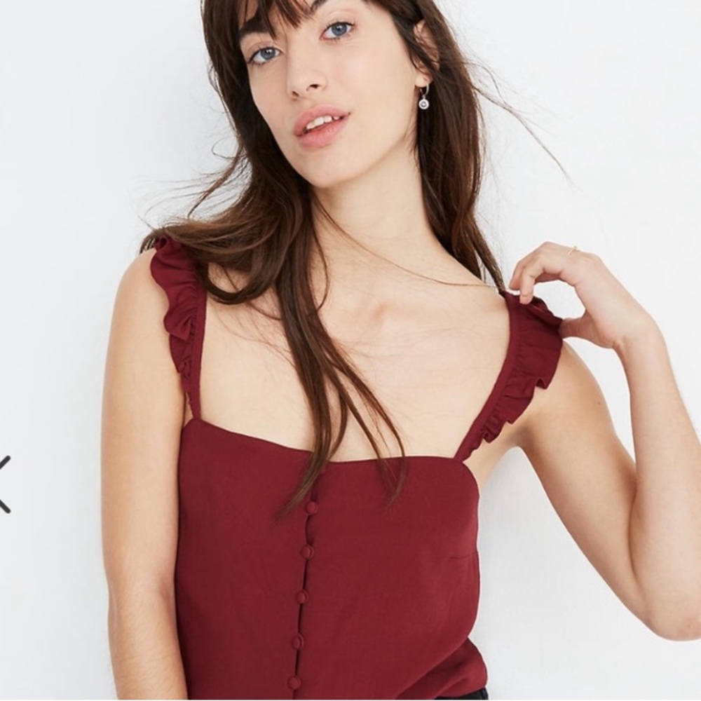 Madewell Ruffle Strap Cami Top Size 00